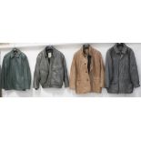 Four gentlemen's leather jackets/coats to include a Roy Robson 'Shape' design in tan leather,