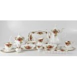 A Royal Albert 'Old Country Roses' tea service, comprising approximately forty-four pieces,