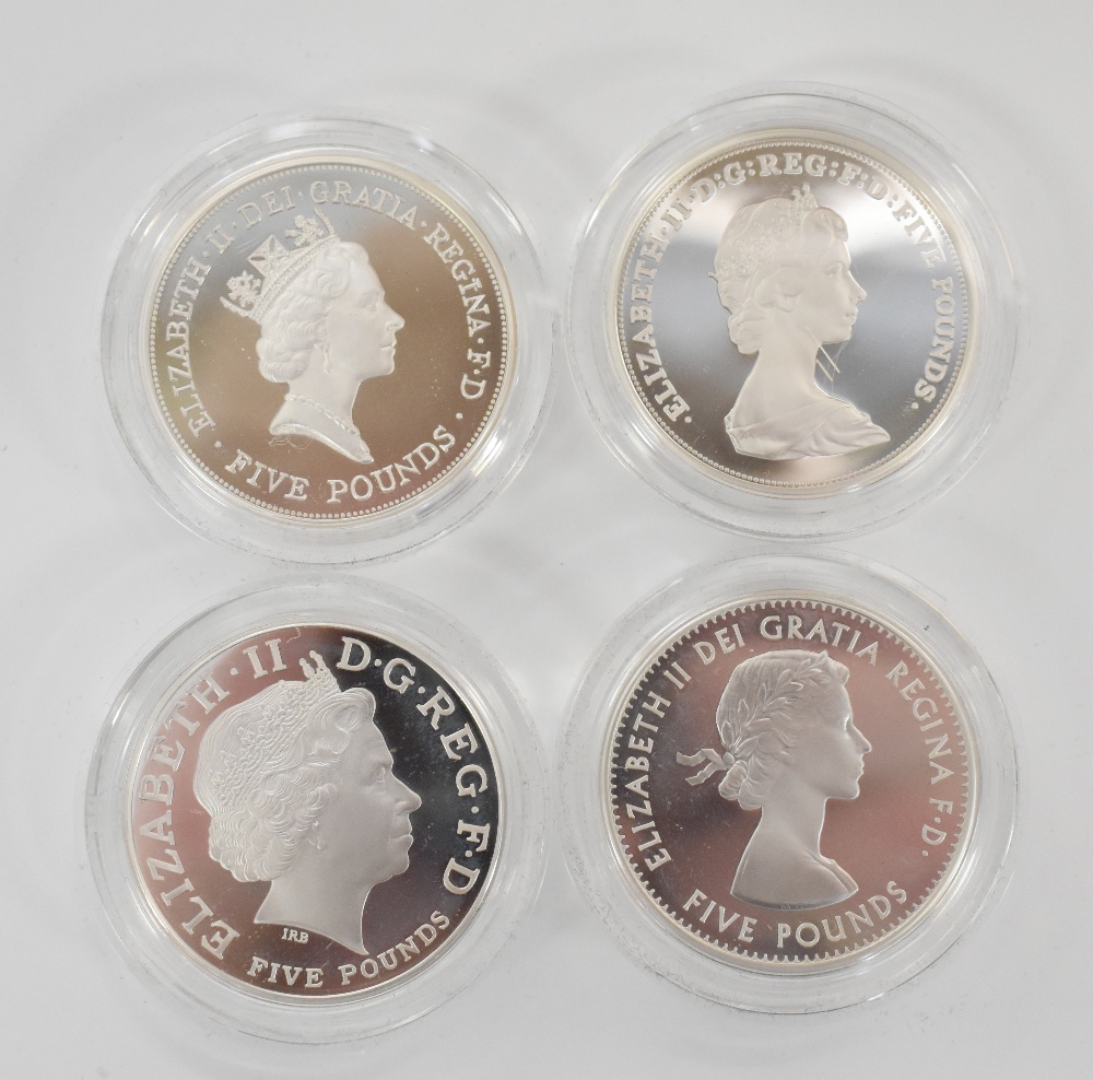 A 'Queen's Portrait', four £5 silver coin set, piedfort, proof limited edition no.282/2,700. - Image 4 of 5