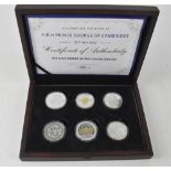 A 'HRH Prince George of Cambridge' six silver coin set limited edition no.