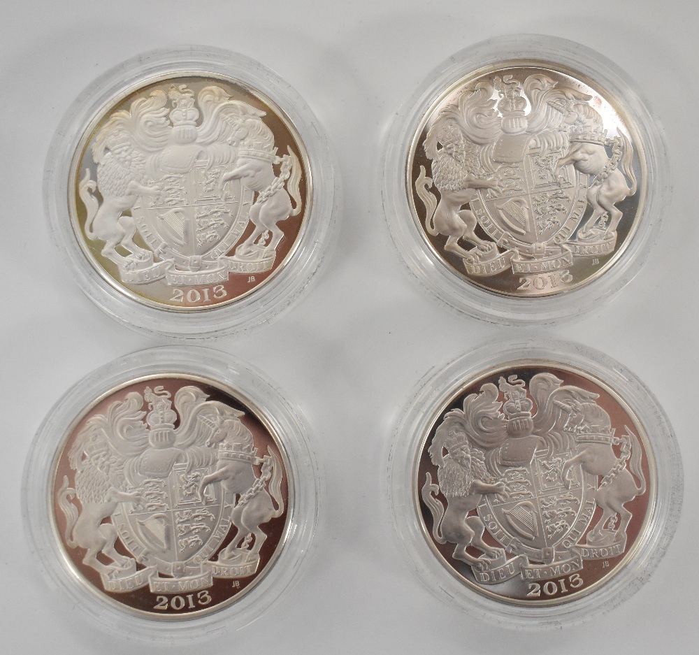 A 'Queen's Portrait', four £5 silver coin set, piedfort, proof limited edition no.282/2,700. - Image 5 of 5