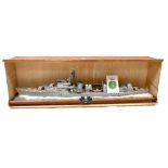 A scratch-built model, 1:96 scale, of 'HMS Zest F102 Battle Honours Arctic 1944',