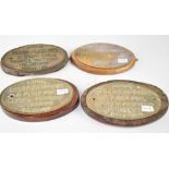 Four 'Isaac Pimblott & Sons of Weaver Shipyard Northwich' oval metal signs,