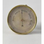 A Short & Mason Ltd London brass wall-hanging ship's barometer.