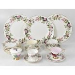 A Wedgwood 'Hathaway Rose' part tea service to include cups, saucers, milk jug, sugar bowl, etc.