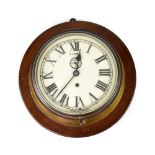 A brass ship's bulkhead clock,