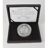 A 2018 'Queens 65th Coronation Anniversary' silver kilo coin, proof, limited edition no.43/50.