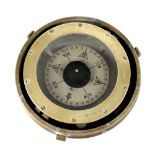 A ship's large heavy compass patent 01151A-Np8478K, height 15cm, diameter 16cm.