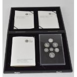 A 2008 'Emblems of Britain' silver proof collection consisting of seven coins with the