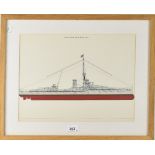 A quantity of framed and unframed colour lithograph prints depicting various tall masted and