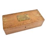 Admiral Lord Nelson, HMS Victory; a rectangular oak box produced from the wood of H.M.