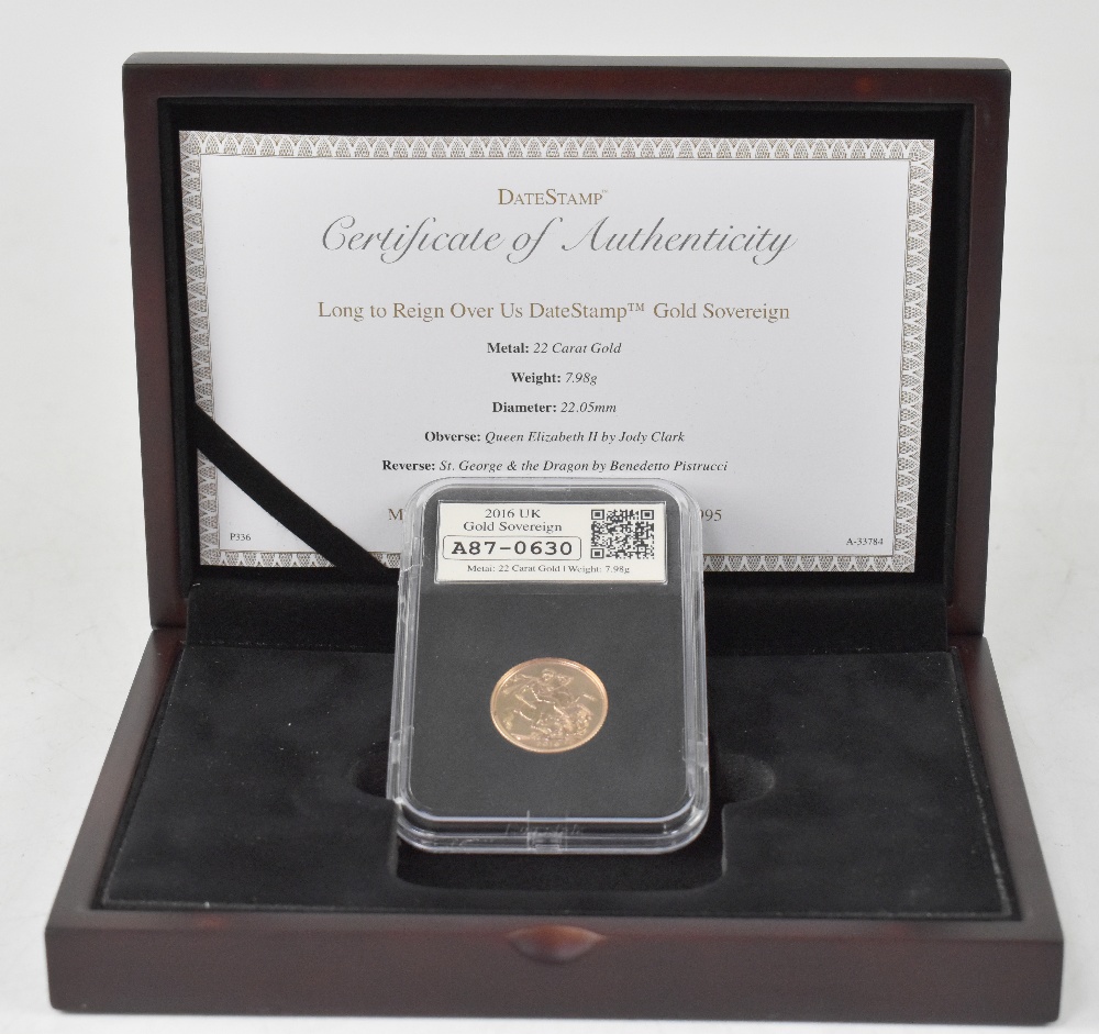 A 2016 'Long to Reign Over Us' limited edition run of 950, date stamp, sovereign. - Image 2 of 2