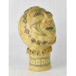 A large cream glazed studio pottery bust,