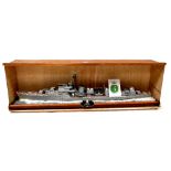 A scratch-built model of 'HMS Caprice D01 B Honours Arctic 1944', scale model 1:96 scale,