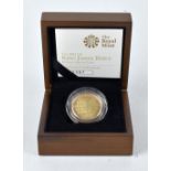 A 2011 'King James Bible' £2 gold coin, proof, limited edition no.367/1,000.