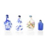 Four various Oriental scent bottles, three with character marks to bases (4).