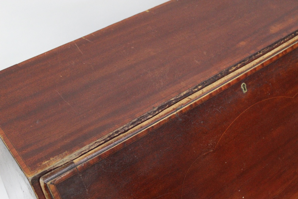 An Edwardian mahogany inlaid bureau, - Image 5 of 5