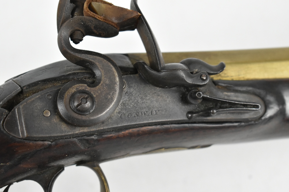 CONWAY; a 19th century brass barrelled blunderbuss, inscribed maker's name to the lock plate, the - Image 12 of 14