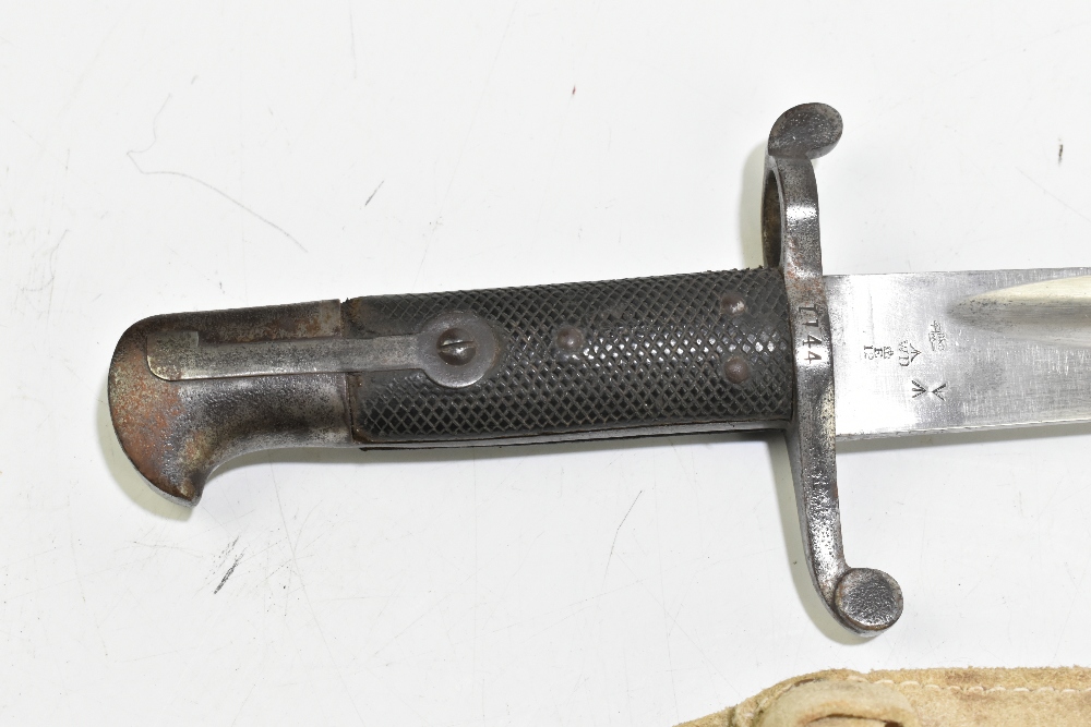 A 19th century chassepot-type military issue bayonet, the fullered blade with War Department, - Image 2 of 5