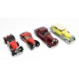 FRANKLIN MINT; four boxed model classic vehicles comprising The Gary Cooper Duesenberg J, 1938