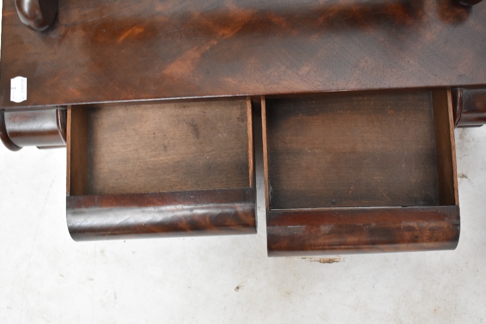 A 19th century mahogany swing dressing table mirror, with two base drawers, height 61cm, width 52, - Image 4 of 4