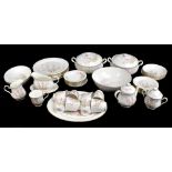ROYAL ALBERT; a forty-eight piece part tea and dinner service decorated in the 'Parkland' pattern,