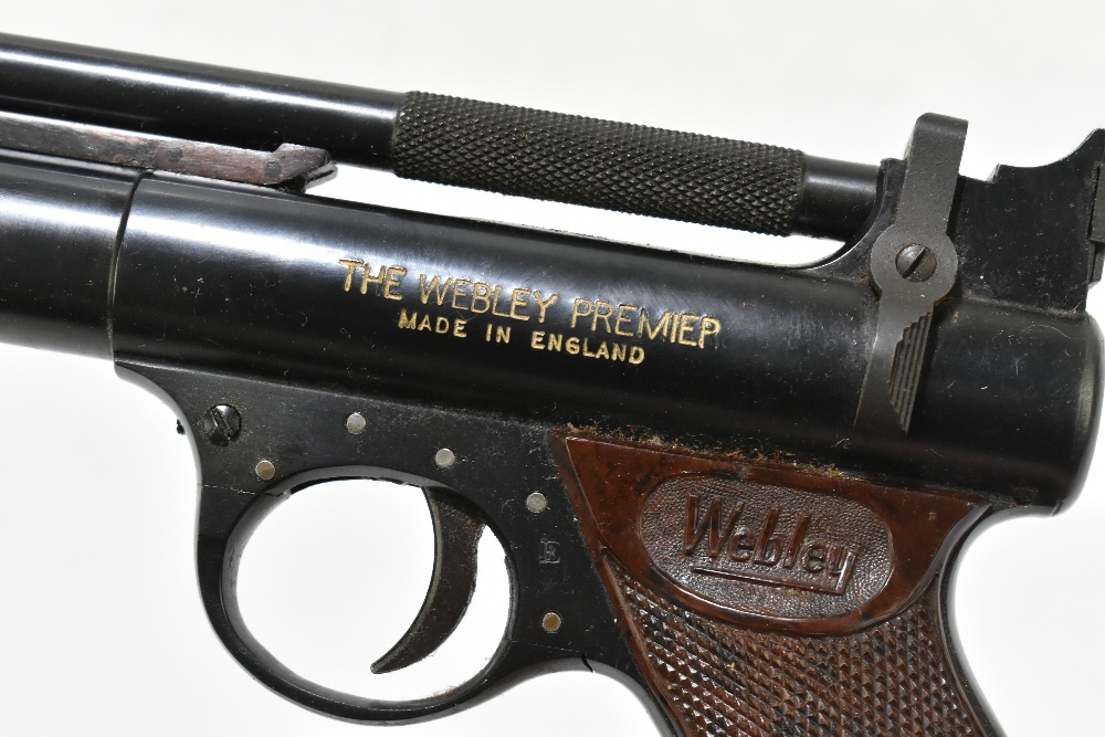 A Webley Premier .22 air pistol with bakelite grips, length 21cm, SN:67. Provenance: The Captain - Image 4 of 5