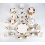 ROYAL ALBERT; a twenty-two piece tea service decorated in 'Old Country Roses' pattern and a