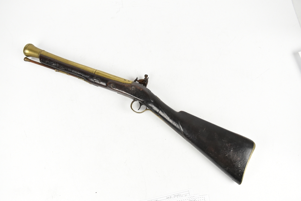 CONWAY; a 19th century brass barrelled blunderbuss, inscribed maker's name to the lock plate, the - Image 7 of 14