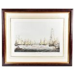 E DUNCAN AFTER W CLARK; a hand coloured aquatint, 'Royal Northern Yacht Club: This Plate is
