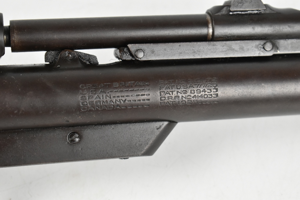 WEBLEY; a .22 break barrel Mk II service air rifle with checkered walnut stock, length 106cm. - Image 4 of 10