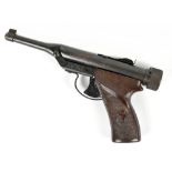 A High Score .22 target air pistol with bakelite grips, overall length 26.5cm. Provenance: The