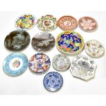 A collection of 19th century and later European and Oriental decorative plates including a