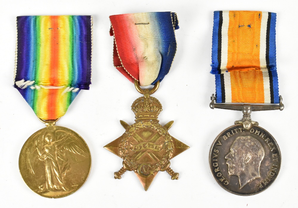 A WWI War, Victory and 1914-1915 Star Medal trio awarded to 1280 Cpl. H. Royston R.A./R.F.A. (3)
