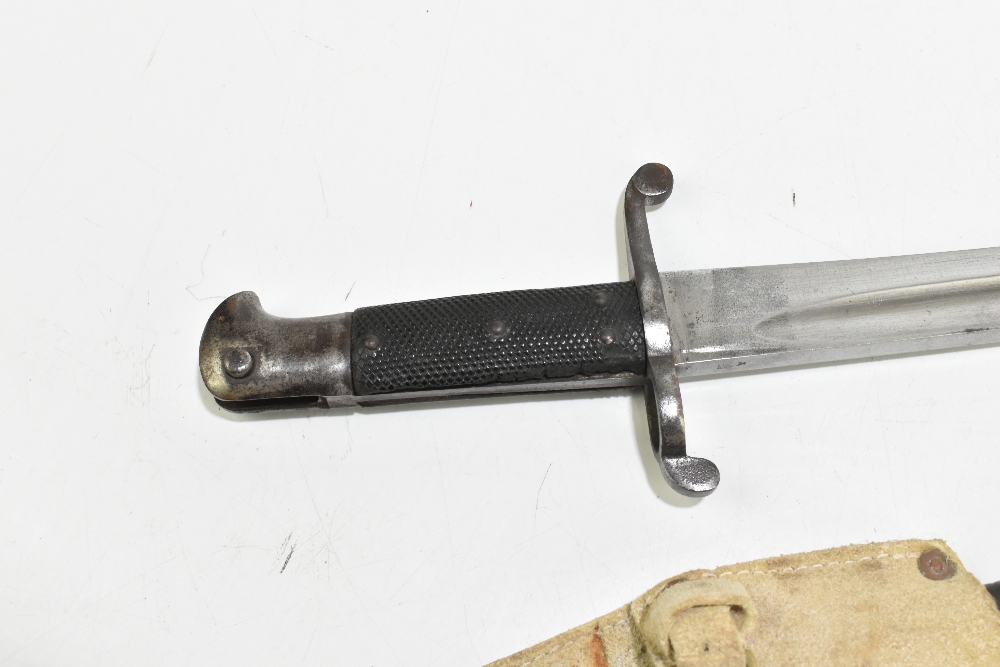 A 19th century chassepot-type military issue bayonet, the fullered blade with War Department, - Image 4 of 5