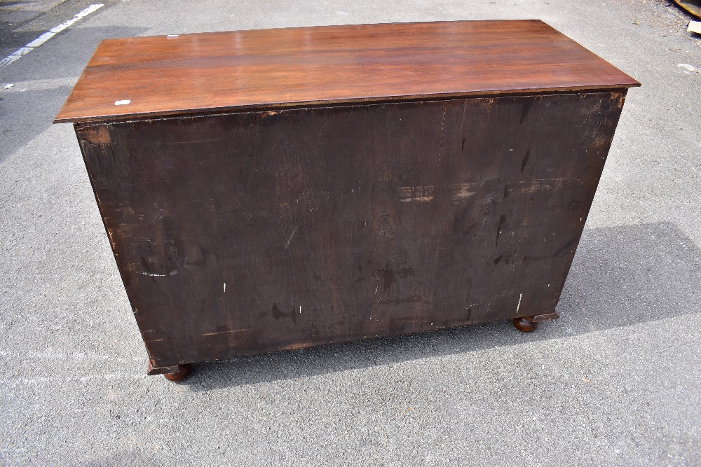 A linen cupboard with pair of panelled doors enclosing two slides, raised on bun feet, height - Image 4 of 6