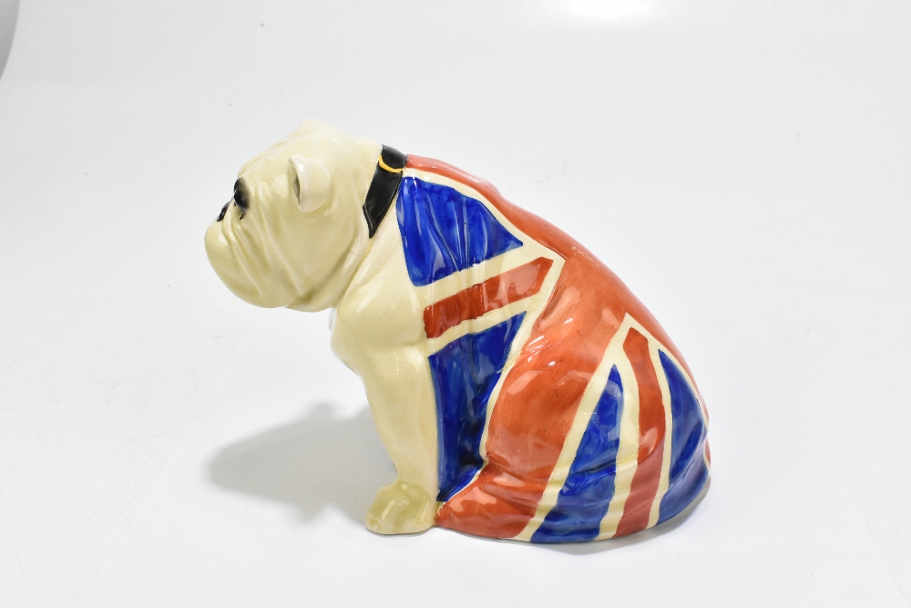 ROYAL DOULTON; a model of a seated bulldog draped in a Union Jack, no.645658, height 15cm, length - Image 2 of 6