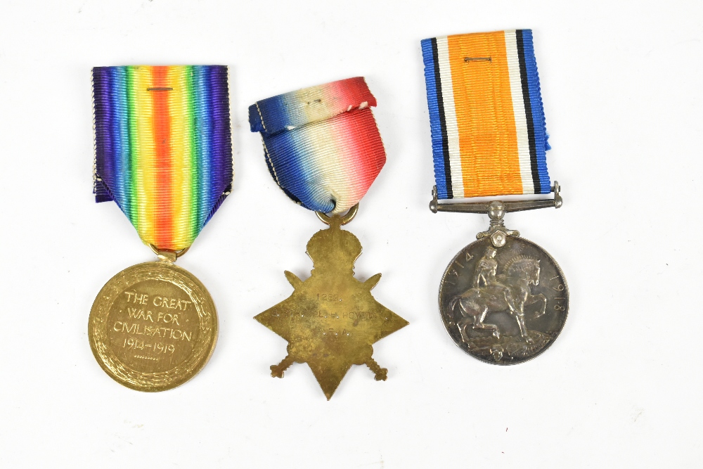 A WWI War, Victory and 1914-1915 Star Medal trio awarded to 1280 Cpl. H. Royston R.A./R.F.A. (3) - Image 2 of 7
