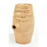 BLEADING & CO; a 19th century salt glazed spirit barrel, impressed Royal Wine Vaults Deal, length