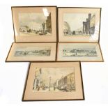 AFTER THOMAS SHOTTER BOYS; five colour prints, views of London including Hyde Park Corner and The