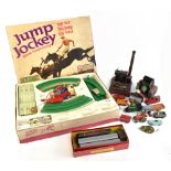 A mixed group of toys and models including a boxed Jump Jockey game (part complete), a German