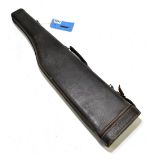 A stitched leather leg of mutton gun case, length 75.5cm. Provenance: The Captain Allan Marshall