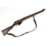 LEE ENFIELD; a no.4 Mk I .303 bolt action fully stocked two band rifle, the back strap stamped '