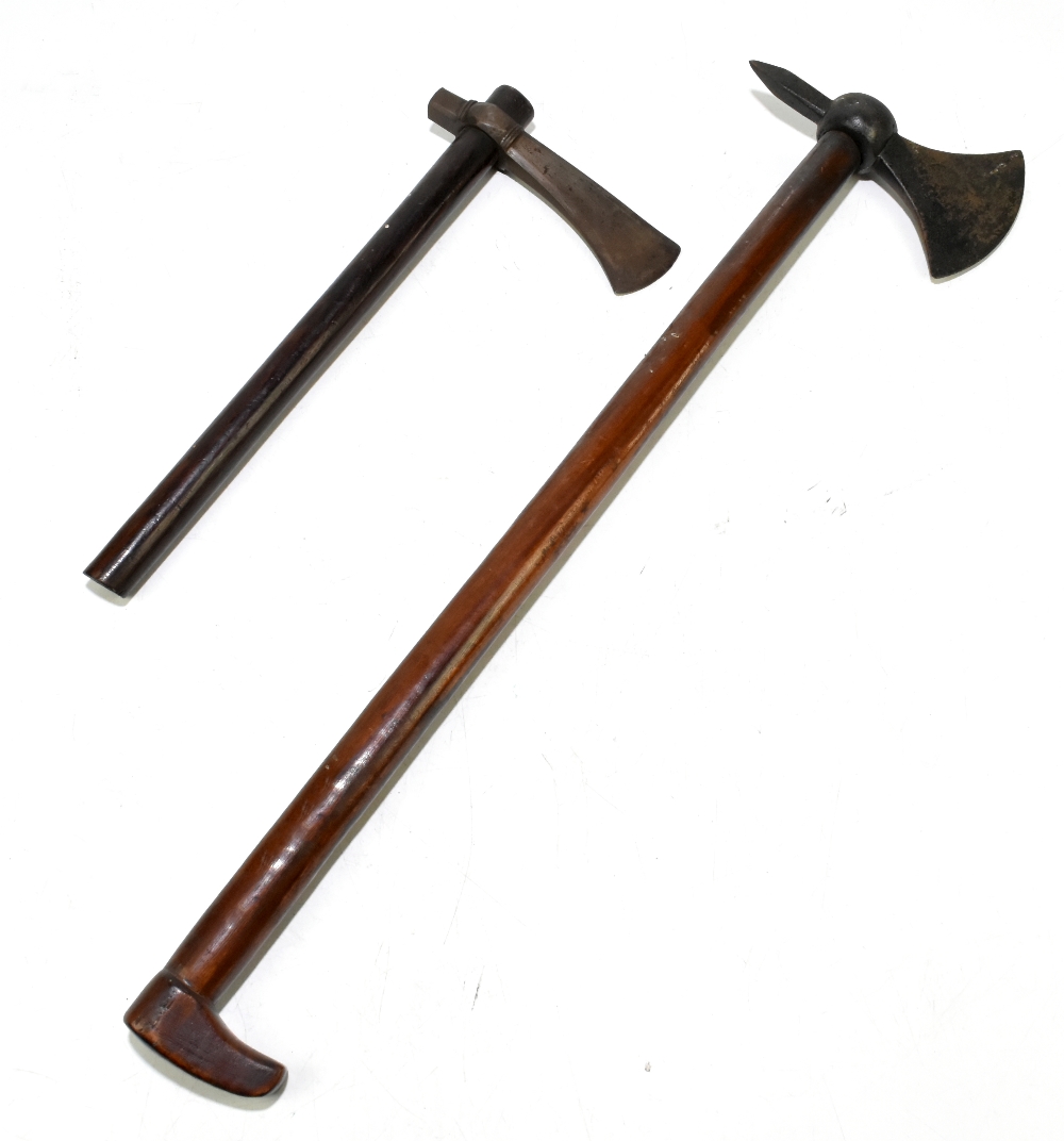 A simple tomahawk, shaft length 38cm, and a larger axe (2). Provenance: The Captain Allan Marshall