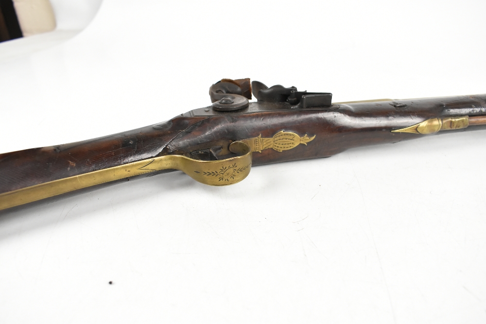 CONWAY; a 19th century brass barrelled blunderbuss, inscribed maker's name to the lock plate, the - Image 6 of 14