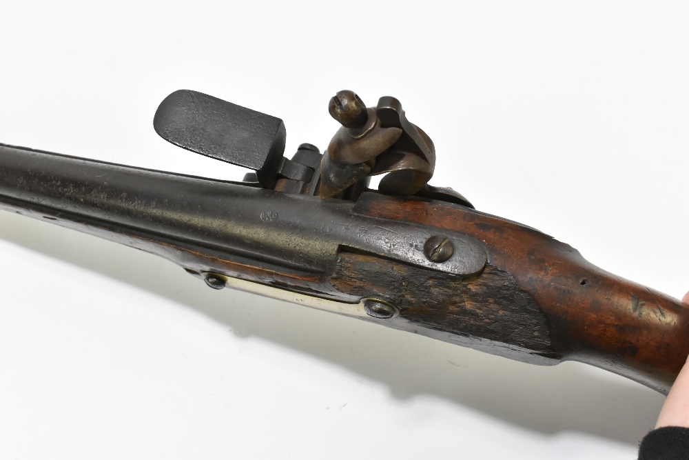 A 19th century Belgian flintlock pistol with 9.5" barrel, plain lock plate stamped '853' and - Image 11 of 12