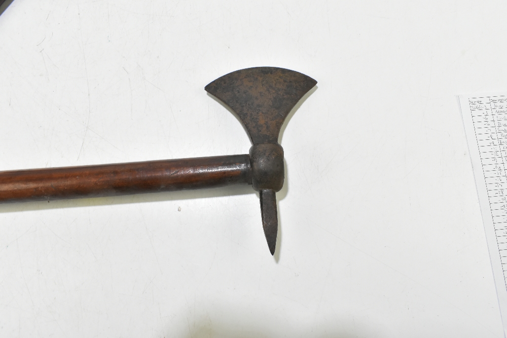 A simple tomahawk, shaft length 38cm, and a larger axe (2). Provenance: The Captain Allan Marshall - Image 3 of 6