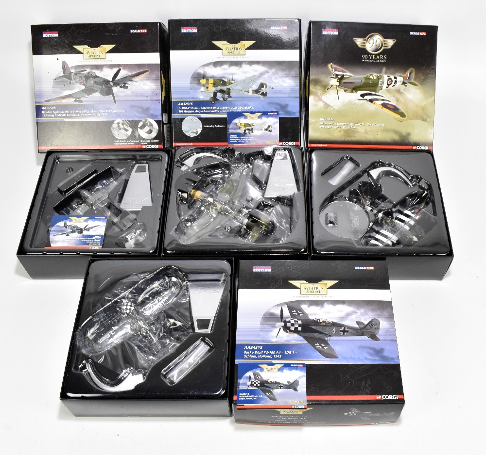 CORGI; four boxed limited edition Aviation Archive models comprising AA31932 Supermarine Spitfire Mk