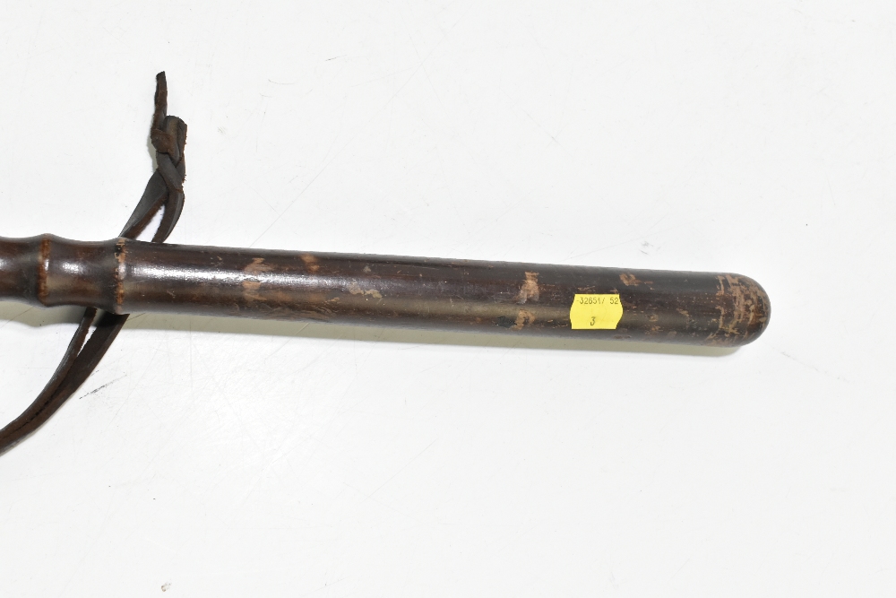 Three Police truncheons including a George IV example further inscribed 'H.N.38', length 44.5cm, a - Image 5 of 5