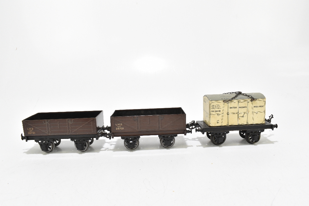 BASSETT-LOWKE; six LMS coal trucks and a BR 'Insul-Meat' wagon FM 12612B (7).Additional - Image 5 of 7